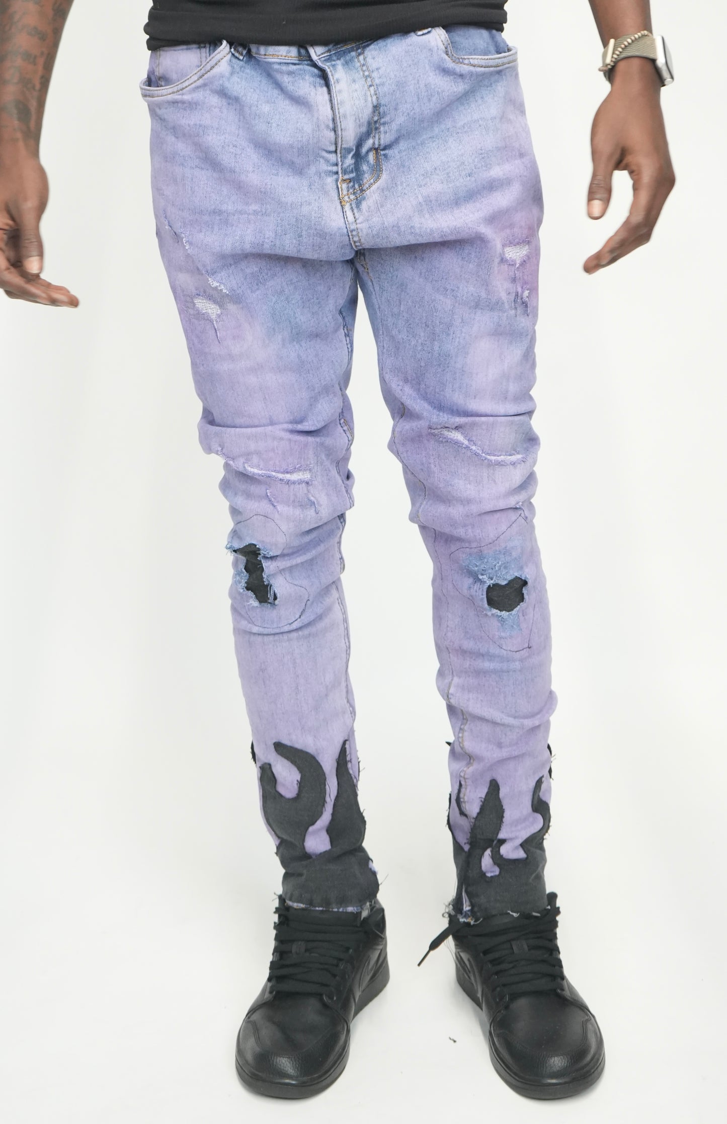 Black Flame Skinny Jeans