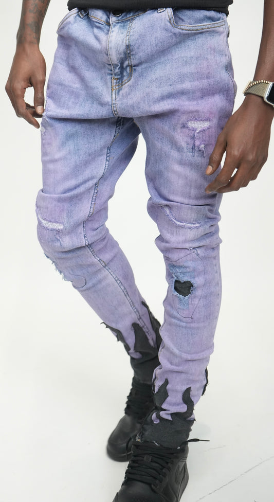 Black Flame Skinny Jeans